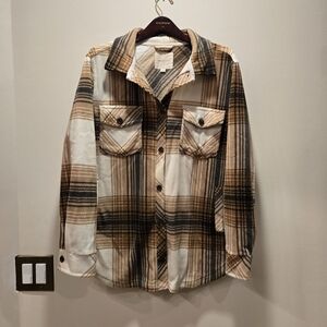 Thread & Supply Striped Flannel Shirt